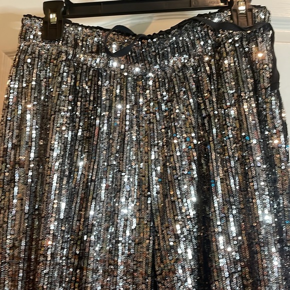 💥🌟Sparkle, ombre silver-rose joggers size large waist 15 inseam 26⭐️💥⚡️ - Picture 2 of 6